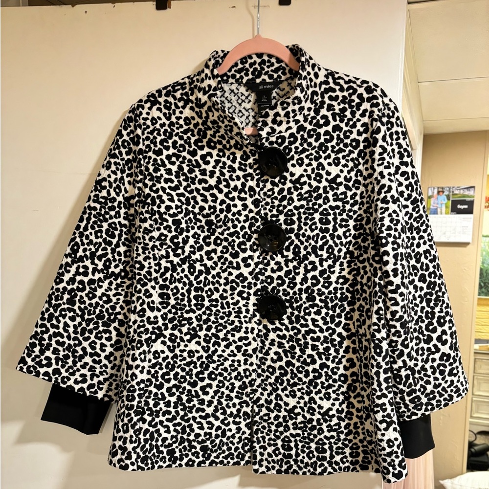 Ali Miles Size L black and white dress jacket